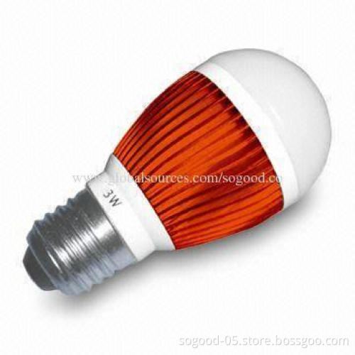 LED Bulb, Made of Aluminum Material with 3,000 to 7,000K Color Temperature